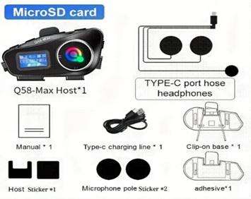 Q58 ADVANCED MOTORCYCLE HELMET WIRELESS RADIO MULTI-SCENE MIXED MUSIC SHARING RADIO 500 METERS