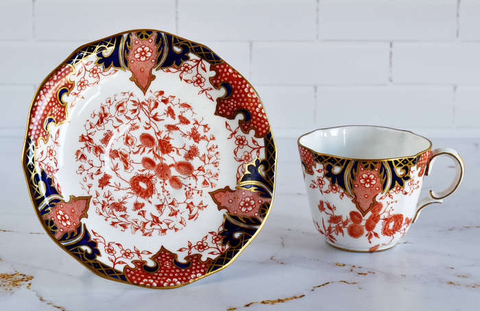 Royal Crown Derby Imari 2451 Cup & Saucer Set  Hand Gilded, England