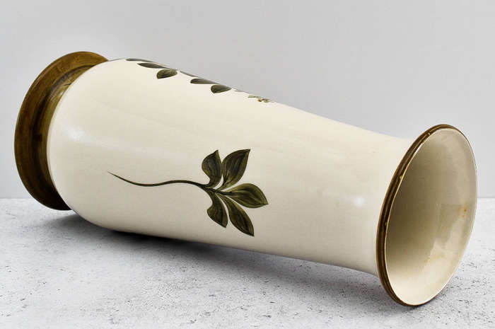 Jersey Pottery Hand-Painted Floral Vase  Channel Islands, c.1960s70s