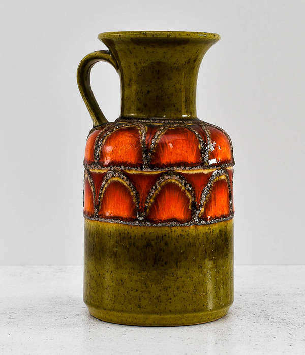 Vintage Jasba West German Fat Lava Vase  Mid-Century Modern Retro Decor