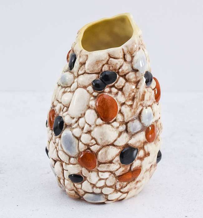 Vintage SylvaC Pebbleware Vase & Trough Set  England 1960s  Retro Mid-Century Pottery