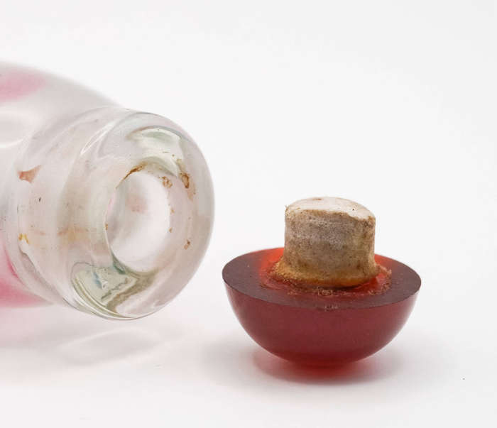 Inside-Painted Chinese Glass Snuff Bottle  Garden Ladies, Signed, c.1980s