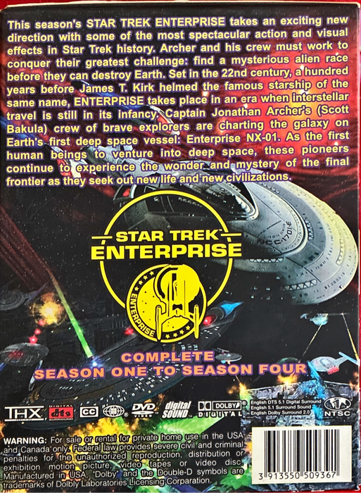 Star Trek Enterprise (Season 1-4) Special Edition DVD set (10 Discs)