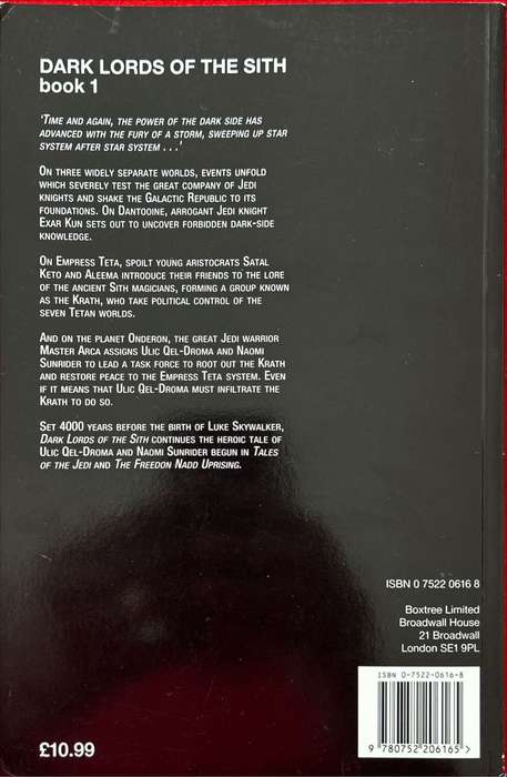 Star Wars: Tales of the Jedi - Dark Lords of the Sith (Trade Paperback)