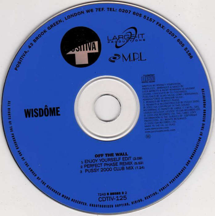 Wisdôme  Off The Wall  CD (Single), 2000