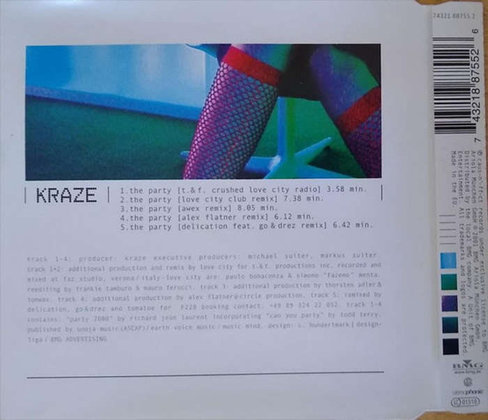 Kraze  The Party  CD (Maxi-Single), 2001