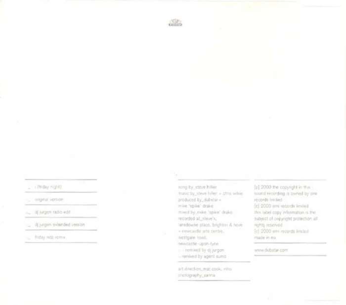 Dubstar  I (Friday Night)  CD (CD2, Single)