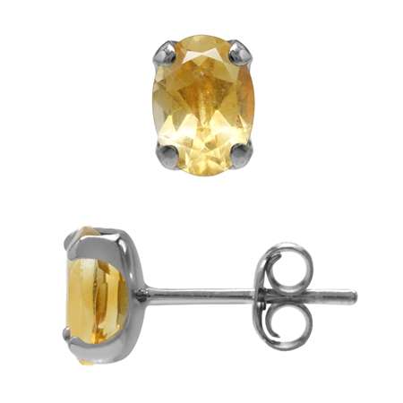 Sterling silver earrings - CITRINE