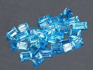SWISS BLUE TOPAZ baguettes - sold individually