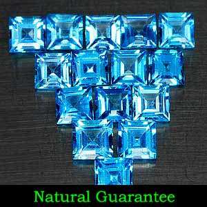 SWISS BLUE TOPAZ squares - sold individually