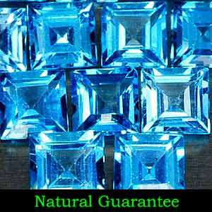 SWISS BLUE TOPAZ squares - sold individually