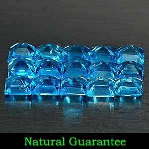 SWISS BLUE TOPAZ squares - sold individually