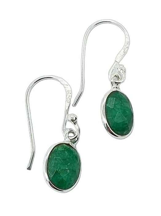 Sterling silver earrings - EMERALD