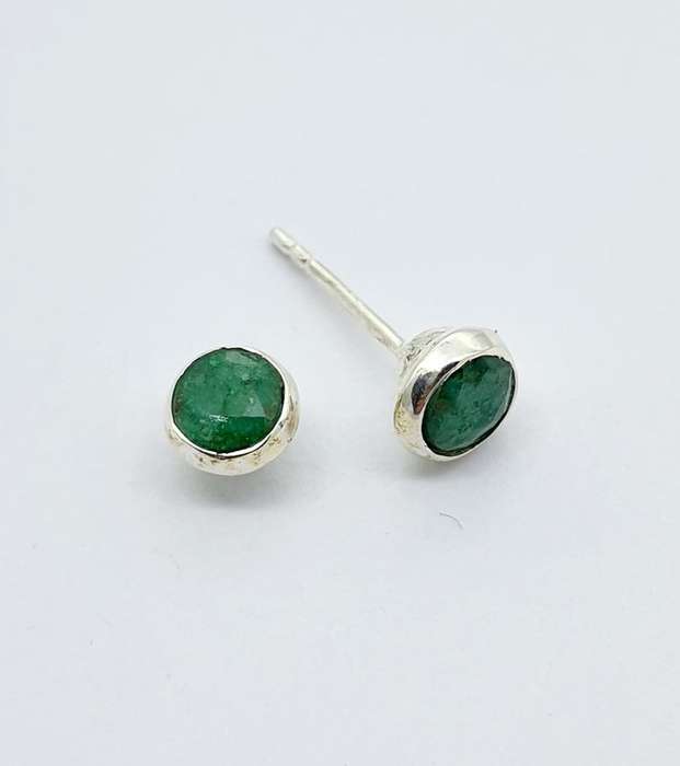 Sterling silver earrings - EMERALD