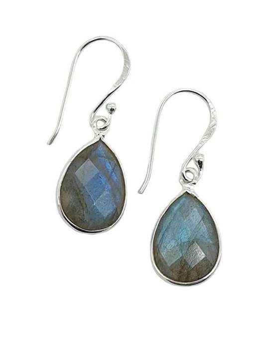 Sterling silver earrings - LABRADORITE