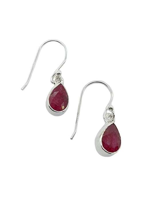 Sterling silver earrings - RUBY