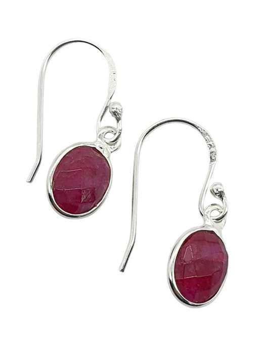 Sterling silver earrings - RUBY