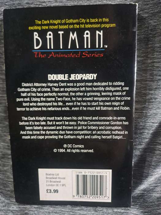 Batman The Animated Series Dual To The Death [ISBN 0752209515](Boxtree novel)