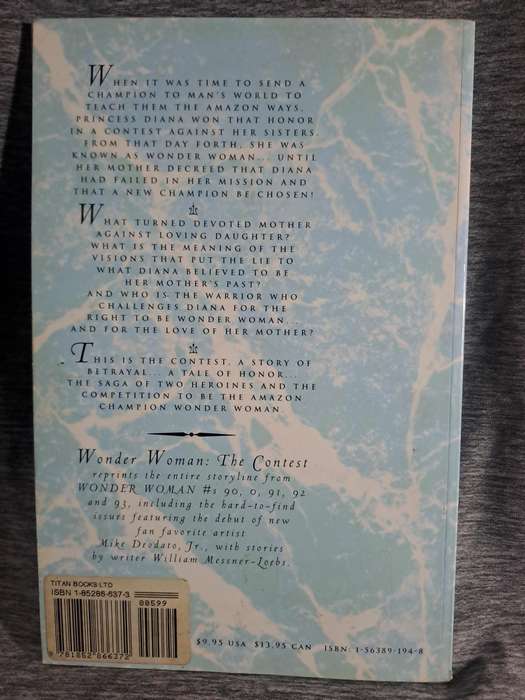 Wonder Woman The Contest [ISBN 1852866373](DC Comics)(slight tear on intro page)