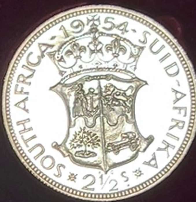1954 PROOF 2 ½ SHILLING Union Coin SPOTLESS GRADING QUALITY WHAT A STUNNER3150 MINTAGE