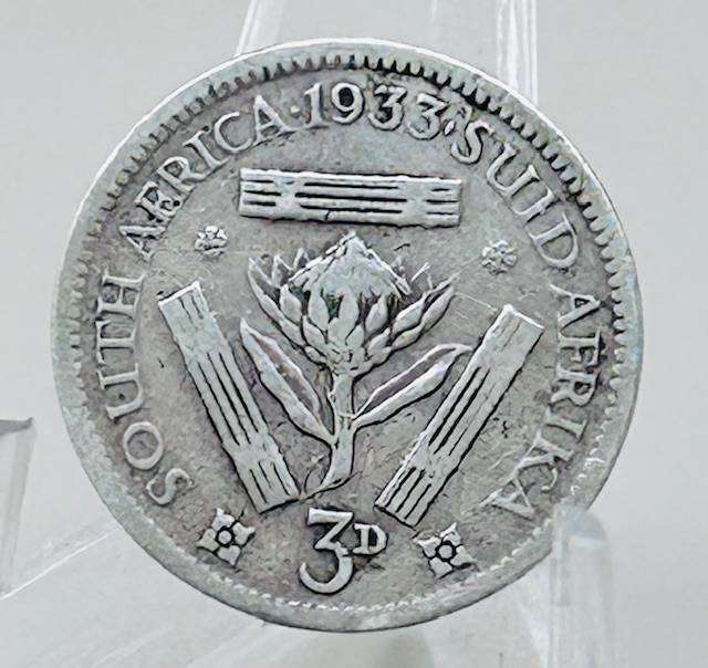 1933, Union scares 3 pence fill your collection, no KG verity - filler