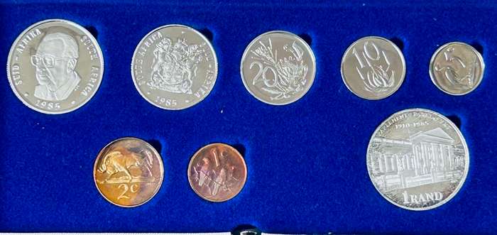 1984 SA Short Proof Set in Original SA Mint Box Double One Rand LOW MINTAGE 9859