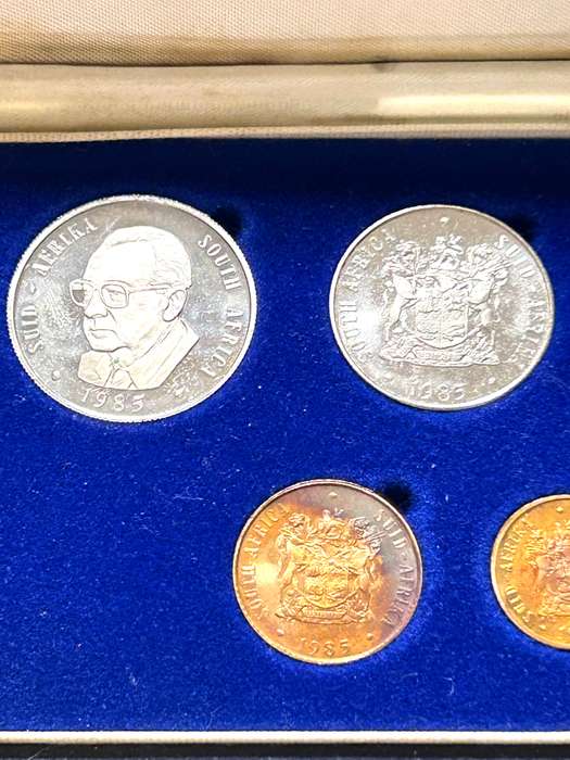 1985 SA PROOF SET SILVER R1 (DUBBLE R1 SET) ORIGINAL MINT BOX LOW MINTAGE 9859