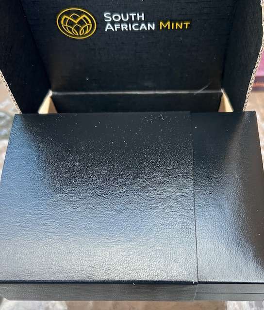 2024 PROOF KRUGERRAND 1OZ FINE SILVER IN ORIGINAL SA MINT BOX, CASING AND CAPTULE SPOTLESS