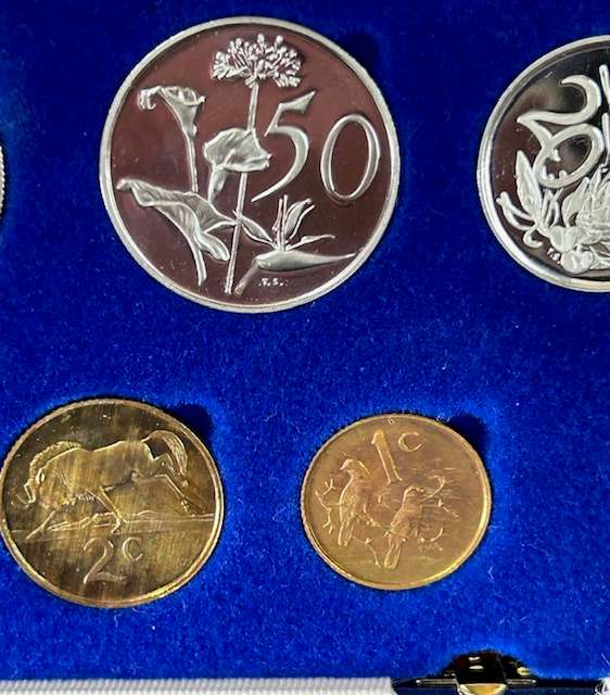 1988 SA Short Proof Set in Original SA Mint Box Double One Rand LOW MINTAGE 7250