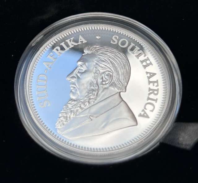2024 PROOF KRUGERRAND 1OZ FINE SILVER IN ORIGINAL SA MINT BOX, CASING AND CAPTULE SPOTLESS