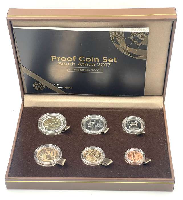 2017 South Africa Proof Coin Set in original mint box **Mintage ONLY 469**