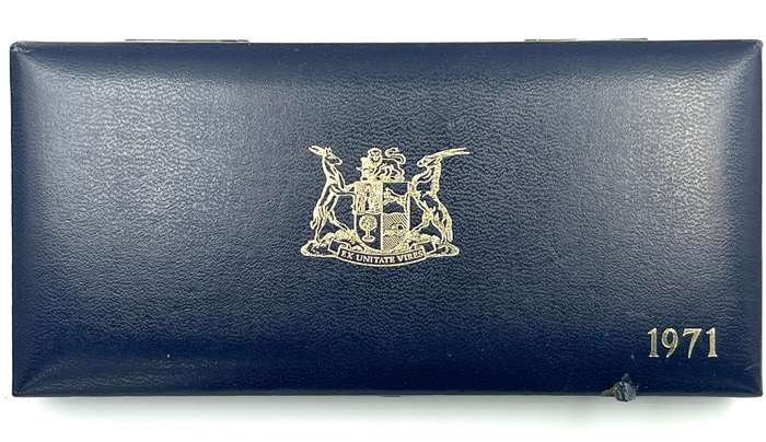 1971 South Africa Proof Coin Set in original mint box **Mintage ONLY 5000**
