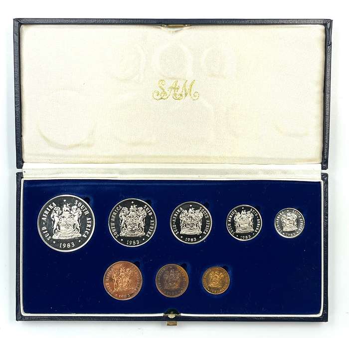 1983 South Africa Proof Coin Set in original mint box **Mintage ONLY 6835**