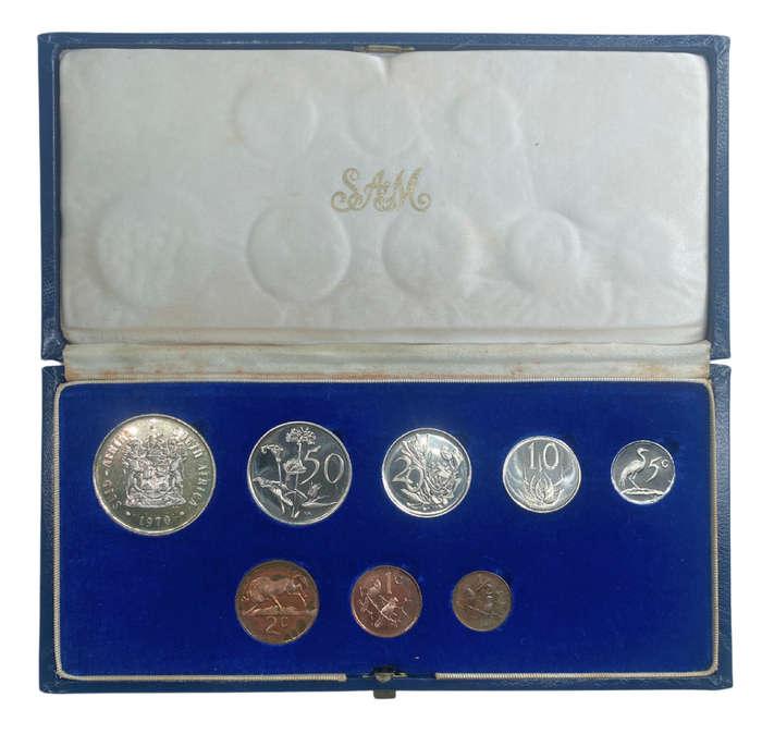 1970 South Africa Proof Coin Set in original mint box **Mintage ONLY 4000**