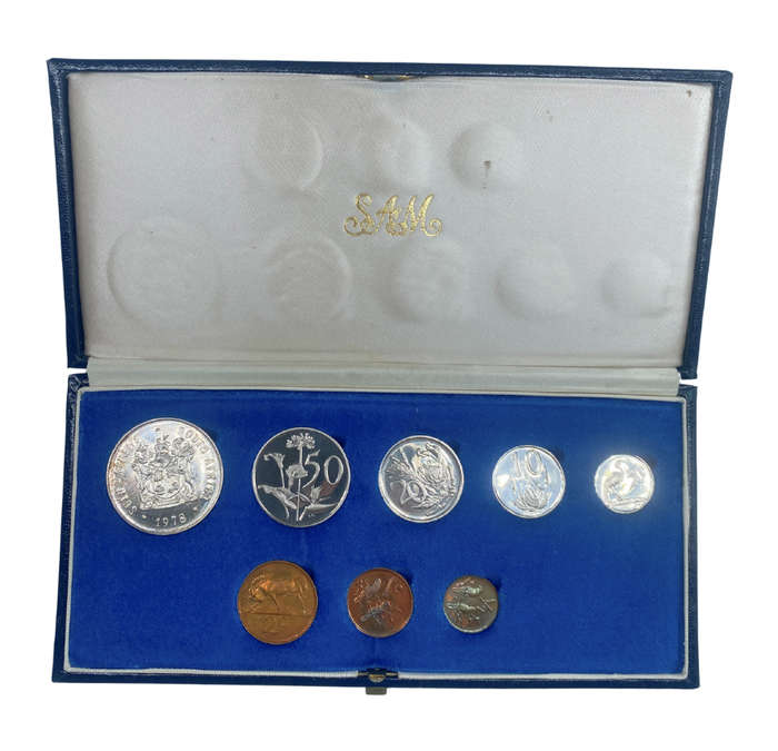 1978 South Africa Proof Coin Set in original mint box **Mintage ONLY 7000**
