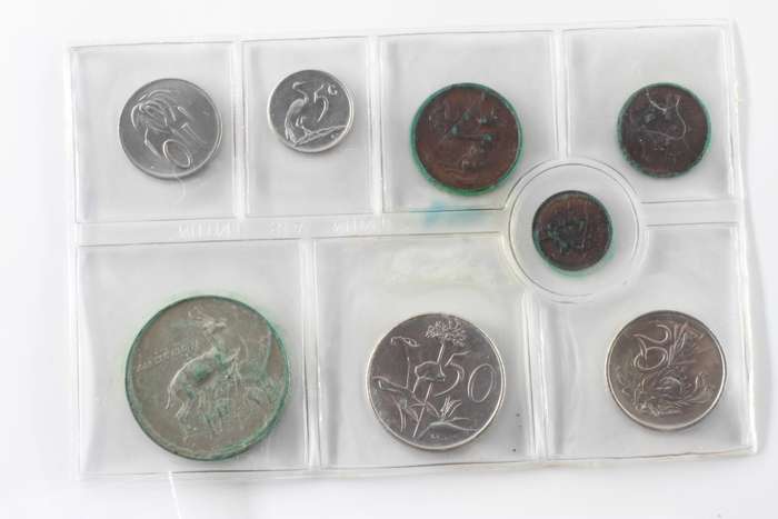 1970 South Africa (UNC) Uncirculated Mint Pack Set (Silver R1)* **Mintage ONLY 20,000**