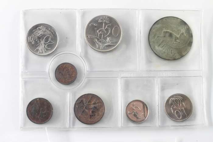 1970 South Africa (UNC) Uncirculated Mint Pack Set (Silver R1)* **Mintage ONLY 20,000**