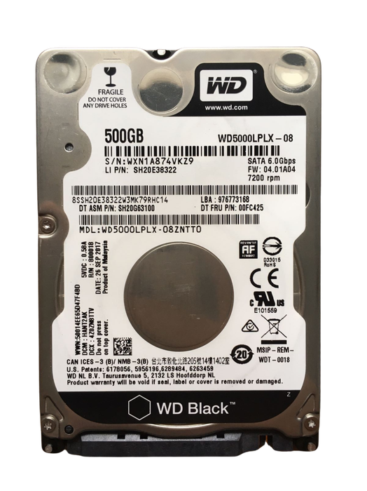 Western Digital Black 500GB 2.5" HDD