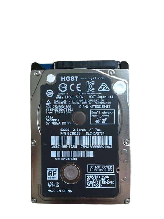 500GB HGST 2.5" HDD