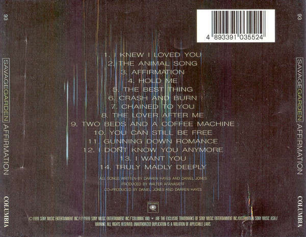 SavageGarden - Affirmation (Music CD)