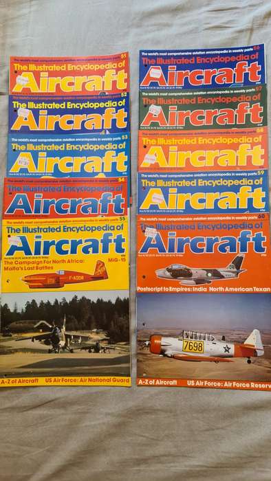 Valuable Collectors Illustrated Encyclopaedia of Aircraft edition 1 to 216
