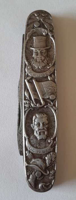 Boer War Paul Kruger / General De Wet Pocket Knife By Amefa.