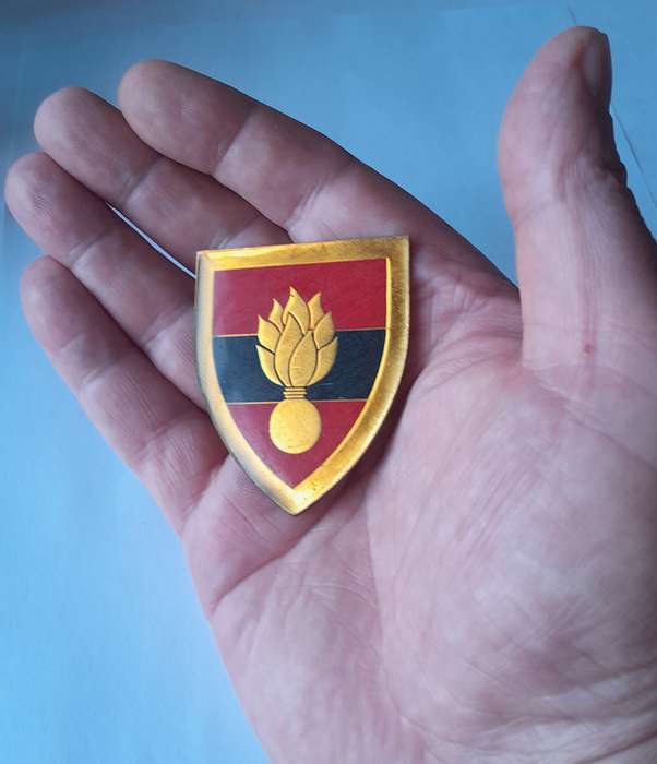 SADF School of Engineers Shoulder Flash.  1 Pin Intact.