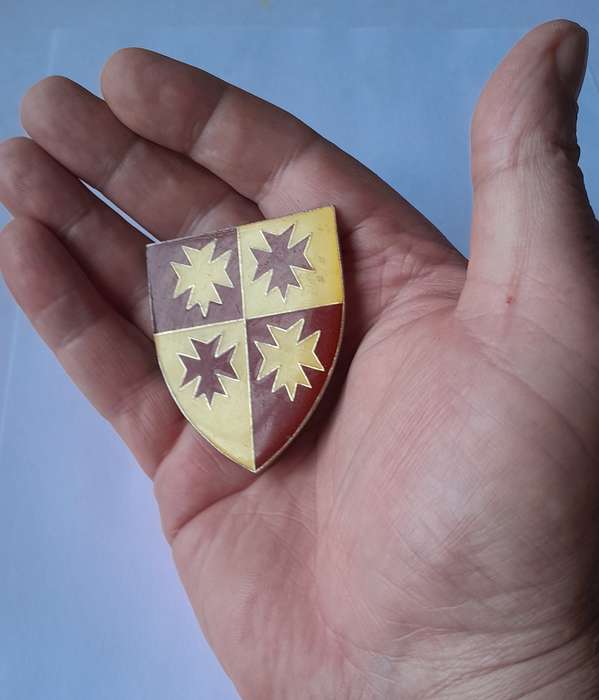 SADF 4 Medical Group Battalion Shoulder Flash.  All Pins Intact.