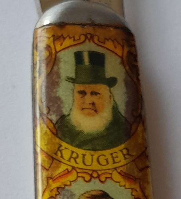 Rare Vintage Paul Kruger And De Wet Folding Knife By Richards, Sheffield.