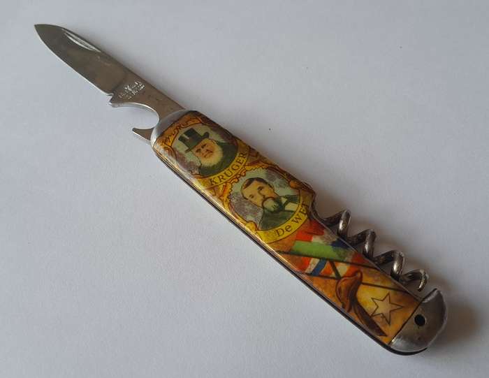 Rare Vintage Paul Kruger And De Wet Folding Knife By Richards, Sheffield.