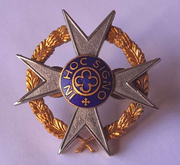 SADF Chaplain Cap Badge.  All Screw Lugs Intact.