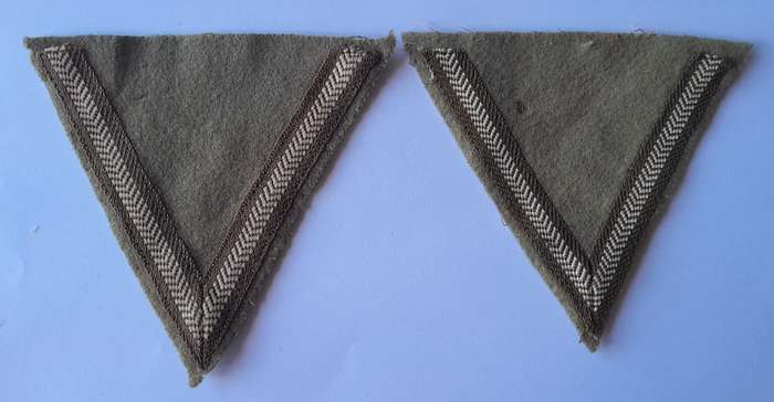 Pair Early SADF Lance Corporal Rank Stripes.