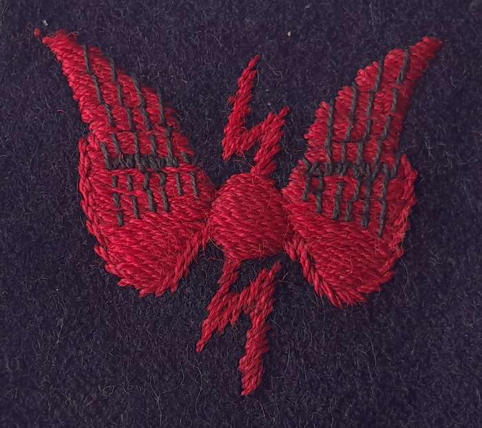 Early British Navy Wireless Telegraphist Patch Badge.