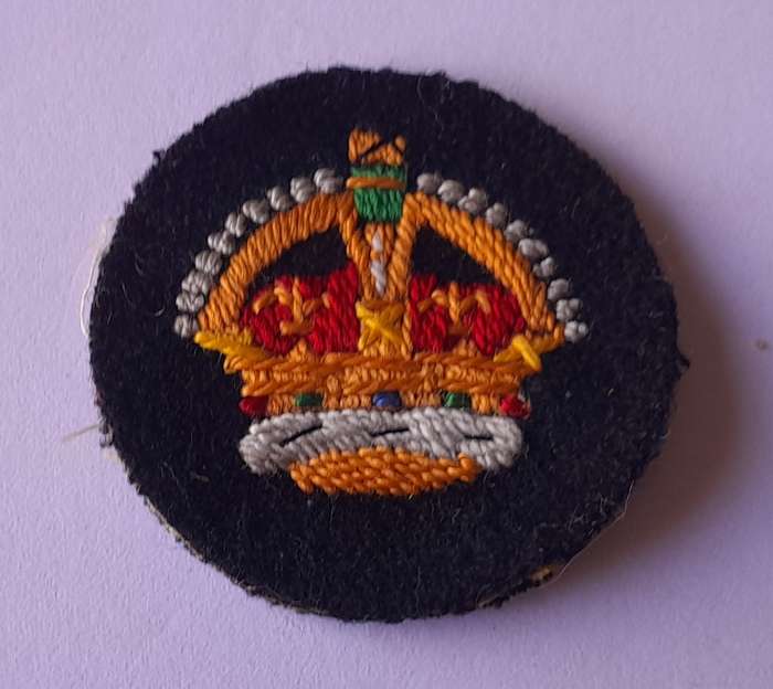 Canadian Army Warrant Officer King's Crown Badge.